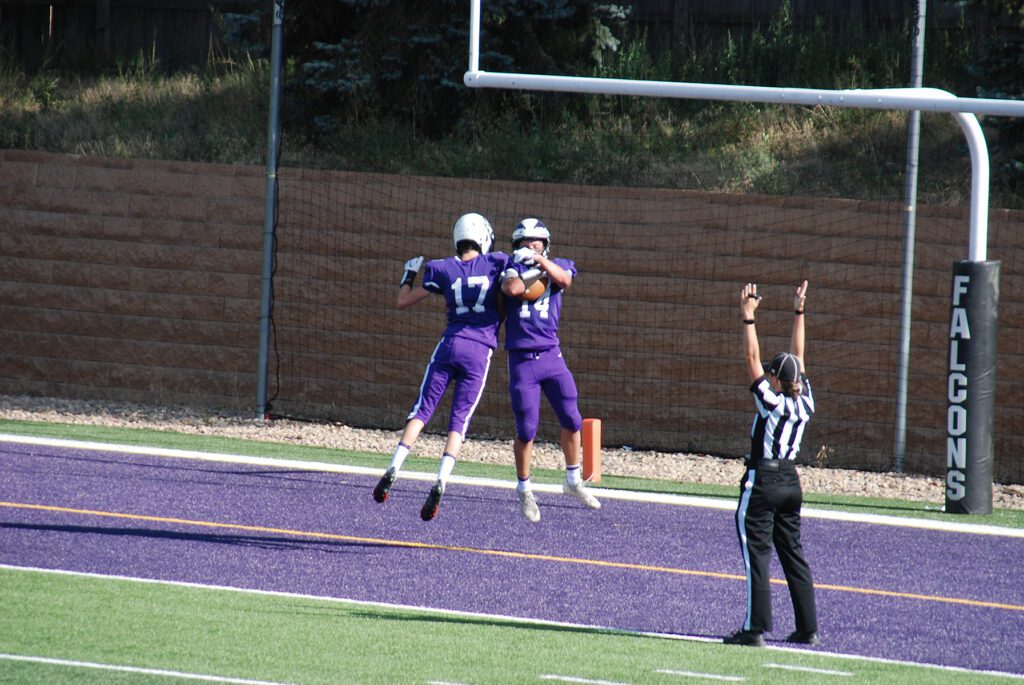 FRCS football players celebration a touchdown