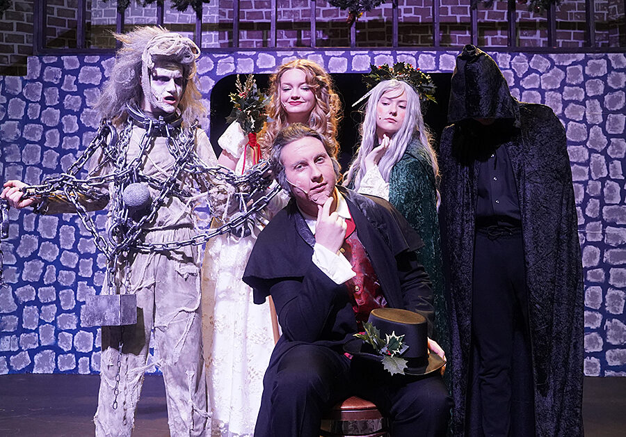 part of the cast from FRCS's production of "A Christmas Carol"