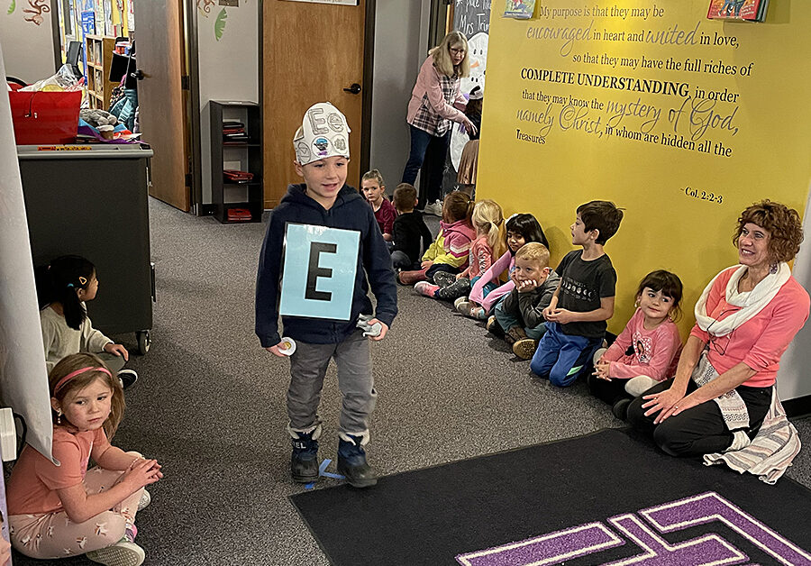 The kindergarten alphabet parade