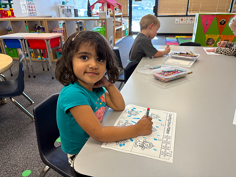 FRCS preschool student coloring